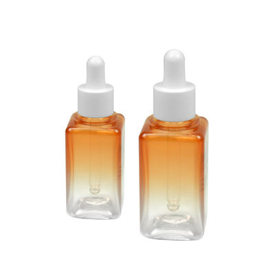 50ML 경사진 PETG 화장품병은 20/410 필수적 오일병 패키징을 사각처리합니다