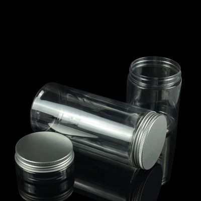 250g 돌려서 여는 뚜껑 플라스틱 애완 플라스틱은 금속 캡과 쿠키 플라스틱 식품 저장실 병을 진동시킵니다