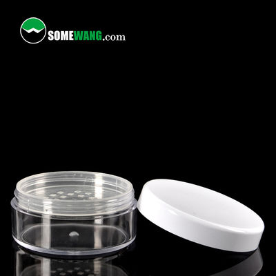 24g 명백한 비어 있는 루스 파우더 용기 라운드 메이크업 재사용할 수 있는 플라스틱 항아리 여행 사이즈